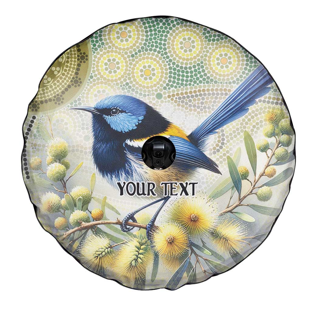 Splendid Fairy-wren Personalised Spare Tire Cover Aboriginal Australian Dot Painting - Aussie Hoodie