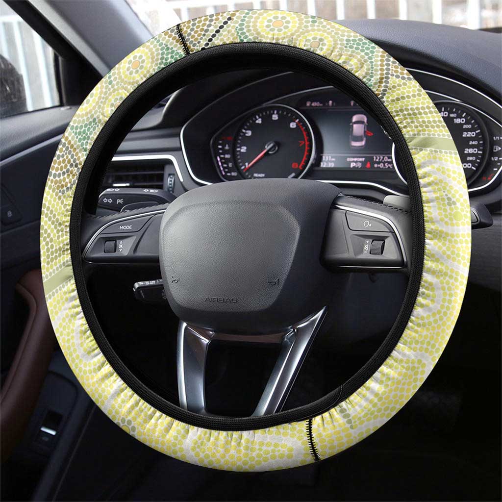 Splendid Fairy-wren Steering Wheel Cover Aboriginal Australian Dot Painting - Aussie Hoodie