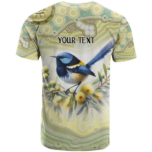 Splendid Fairy-wren Personalised T Shirt Aboriginal Australian Dot Painting - Aussie Hoodie