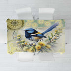 Splendid Fairy-wren Personalised Tablecloth Aboriginal Australian Dot Painting - Aussie Hoodie