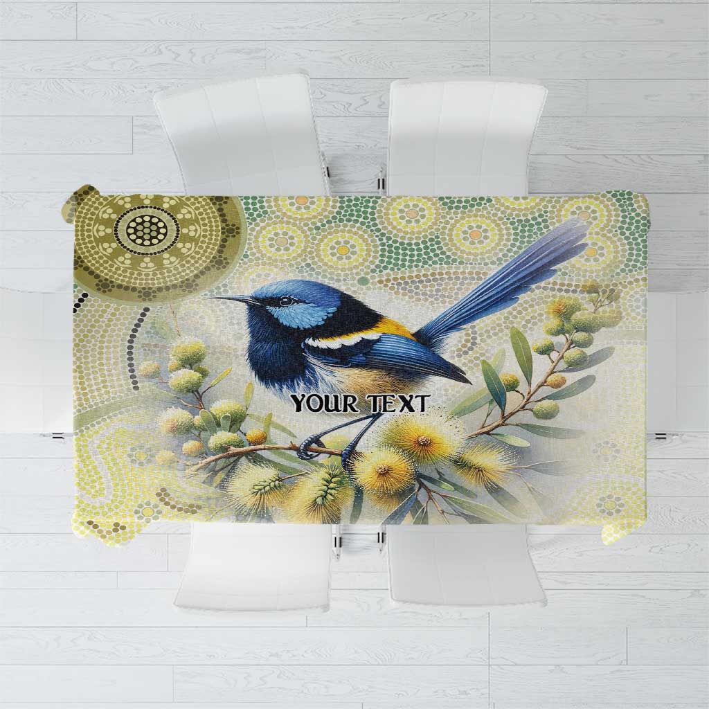 Splendid Fairy-wren Personalised Tablecloth Aboriginal Australian Dot Painting - Aussie Hoodie