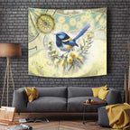 Splendid Fairy-wren Personalised Tapestry Aboriginal Australian Dot Painting - Aussie Hoodie