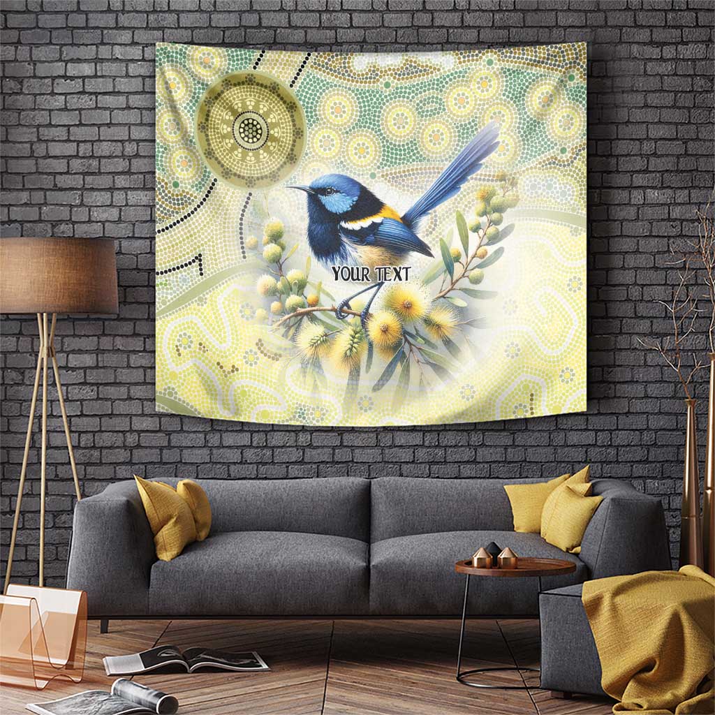 Splendid Fairy-wren Personalised Tapestry Aboriginal Australian Dot Painting - Aussie Hoodie