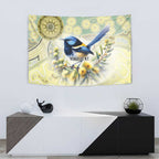 Splendid Fairy-wren Personalised Tapestry Aboriginal Australian Dot Painting - Aussie Hoodie