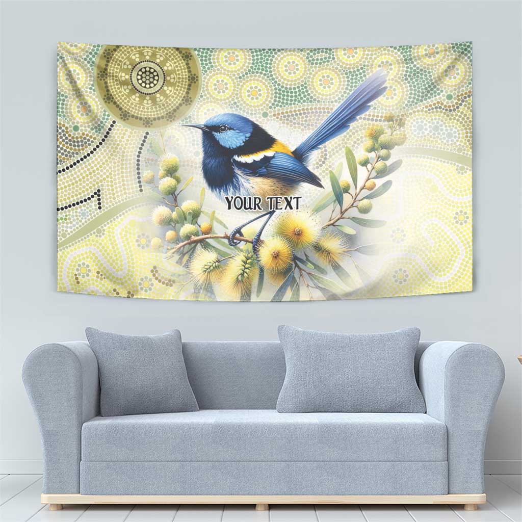 Splendid Fairy-wren Personalised Tapestry Aboriginal Australian Dot Painting - Aussie Hoodie