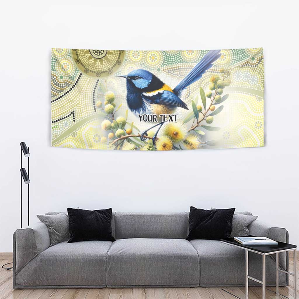Splendid Fairy-wren Personalised Tapestry Aboriginal Australian Dot Painting - Aussie Hoodie
