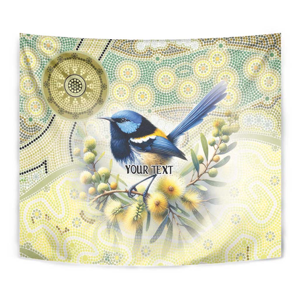 Splendid Fairy-wren Personalised Tapestry Aboriginal Australian Dot Painting - Aussie Hoodie