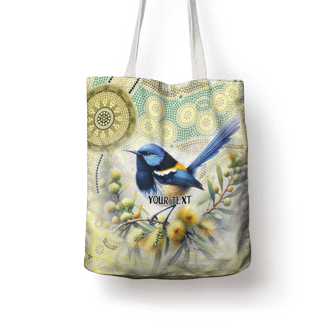 Splendid Fairy-wren Personalised Tote Bag Aboriginal Australian Dot Painting - Aussie Hoodie