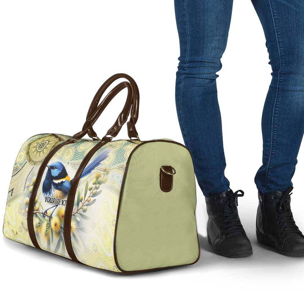 Splendid Fairy-wren Personalised Travel Bag Aboriginal Australian Dot Painting - Aussie Hoodie