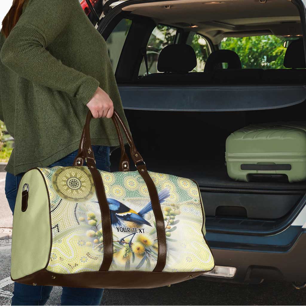 Splendid Fairy-wren Personalised Travel Bag Aboriginal Australian Dot Painting - Aussie Hoodie