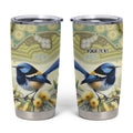 Splendid Fairy-wren Personalised Tumbler Cup Aboriginal Australian Dot Painting - Aussie Hoodie