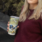 Splendid Fairy-wren Personalised Tumbler Cup Aboriginal Australian Dot Painting - Aussie Hoodie