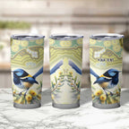 Splendid Fairy-wren Personalised Tumbler Cup Aboriginal Australian Dot Painting - Aussie Hoodie