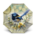 Splendid Fairy-wren Personalised Umbrella Aboriginal Australian Dot Painting - Aussie Hoodie