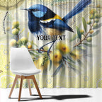 Splendid Fairy-wren Personalised Window Curtain Aboriginal Australian Dot Painting - Aussie Hoodie