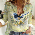 Splendid Fairy-wren Personalised Women Casual Shirt Aboriginal Australian Dot Painting - Aussie Hoodie