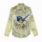 Splendid Fairy-wren Personalised Women Casual Shirt Aboriginal Australian Dot Painting - Aussie Hoodie