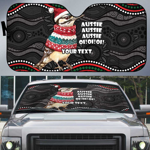 Personalised Australian Woodpecker Christmas Auto Sun Shade - Aussie Hoodie