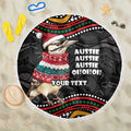 Personalised Australian Woodpecker Christmas Beach Blanket - Aussie Hoodie