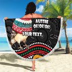Personalised Australian Woodpecker Christmas Beach Blanket - Aussie Hoodie
