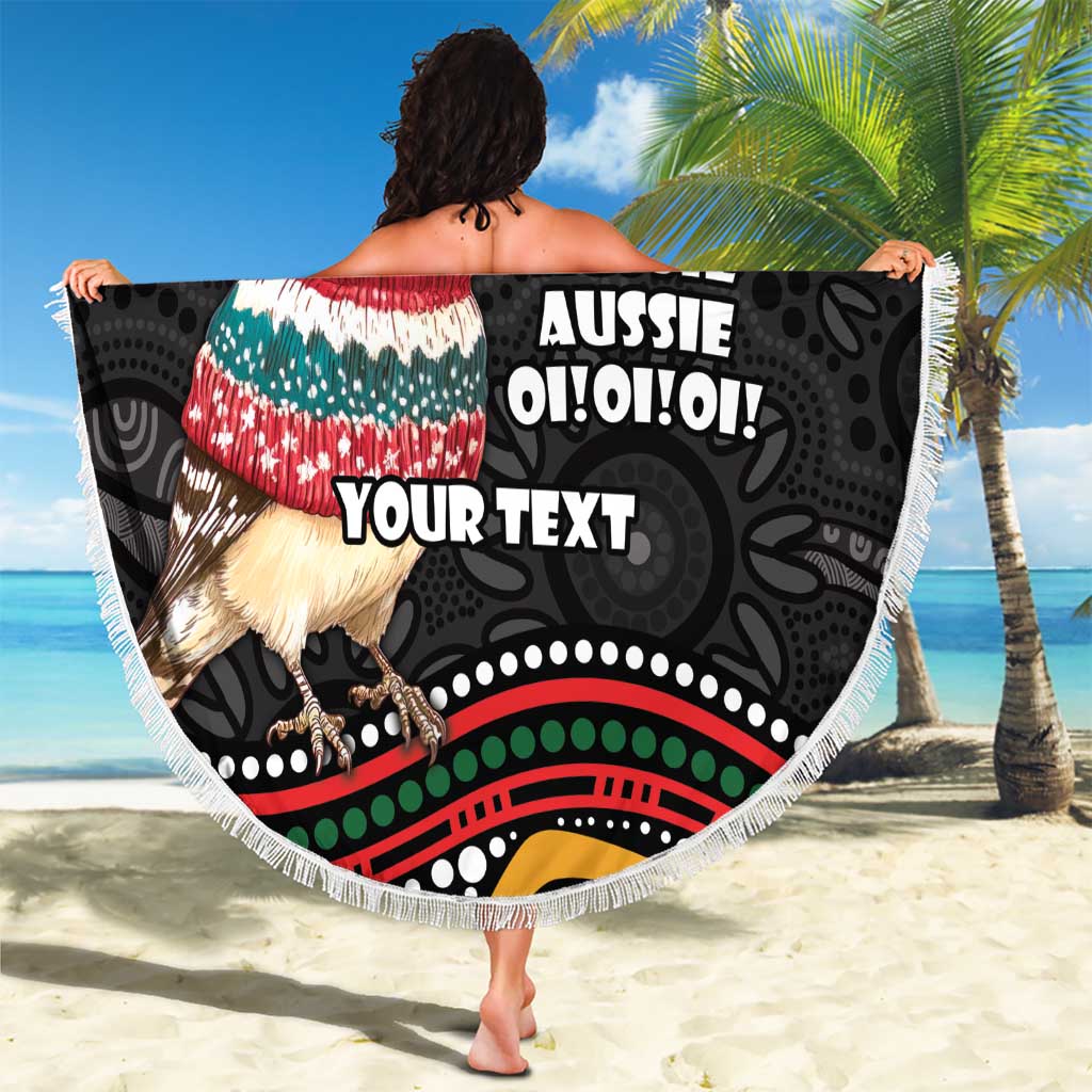 Personalised Australian Woodpecker Christmas Beach Blanket - Aussie Hoodie
