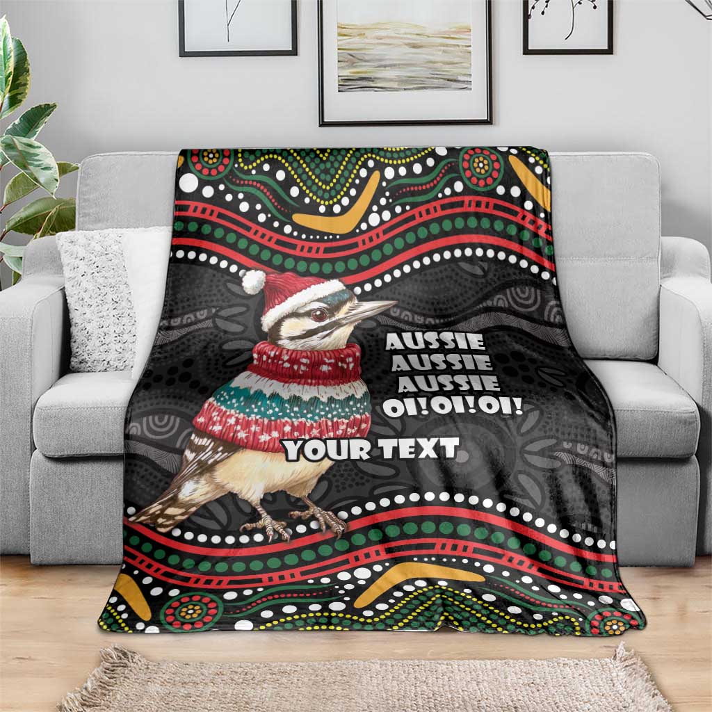 Personalised Australian Woodpecker Christmas Blanket - Aussie Hoodie