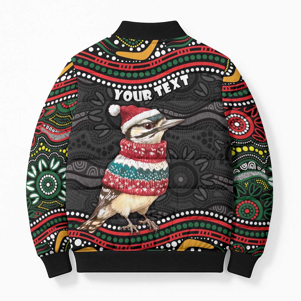 Personalised Australian Woodpecker Christmas Bomber Puffer Jacket - Aussie Hoodie