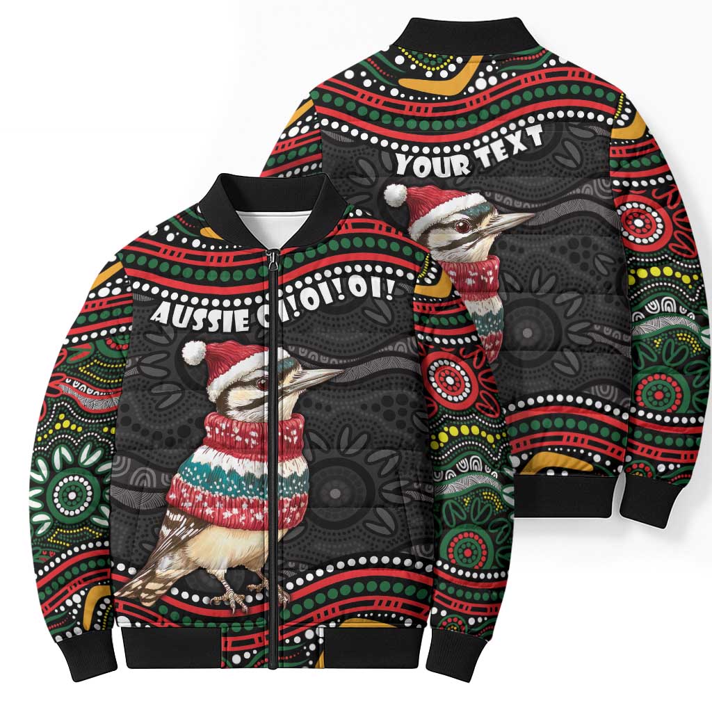 Personalised Australian Woodpecker Christmas Bomber Puffer Jacket - Aussie Hoodie