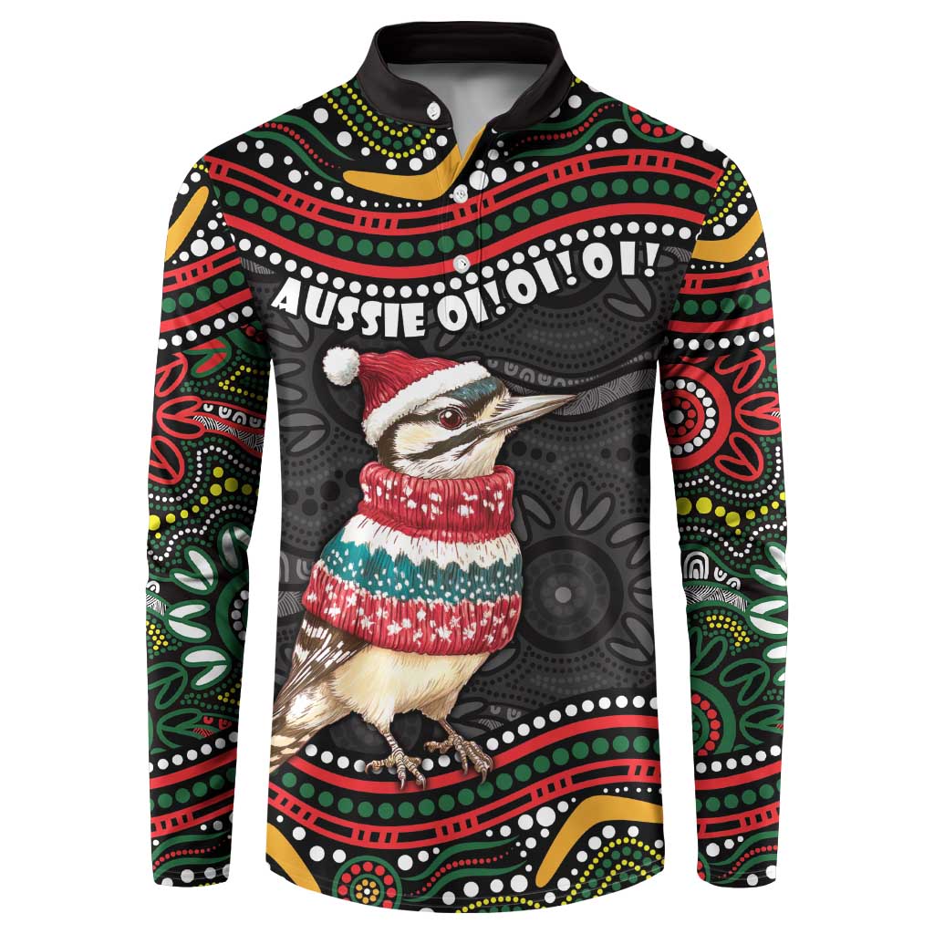 Personalised Australian Woodpecker Christmas Button Sweatshirt - Aussie Hoodie
