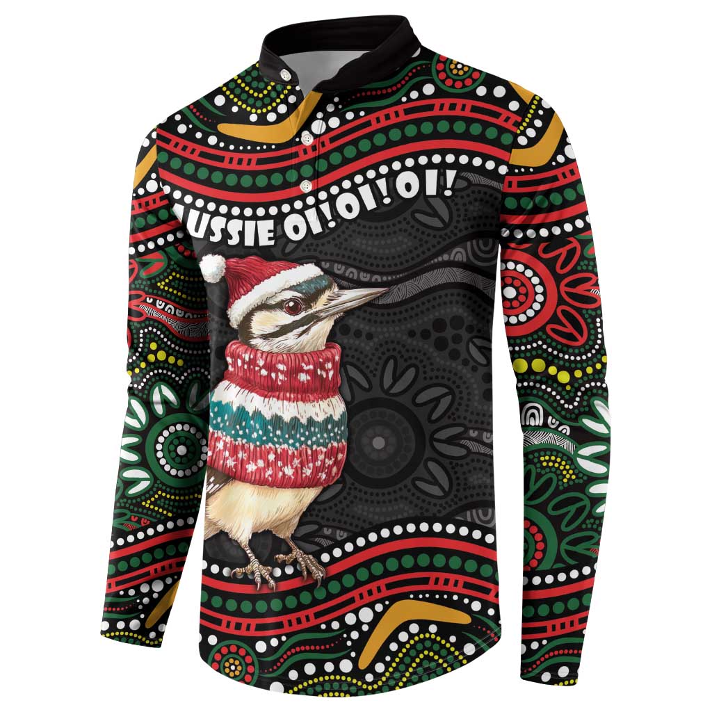 Personalised Australian Woodpecker Christmas Button Sweatshirt - Aussie Hoodie