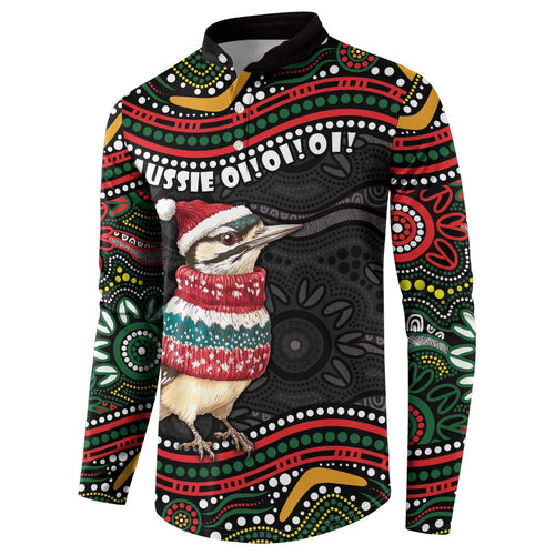 Personalised Australian Woodpecker Christmas Button Sweatshirt - Aussie Hoodie