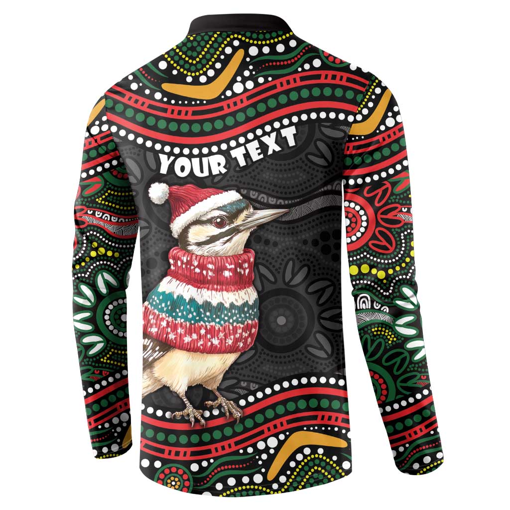 Personalised Australian Woodpecker Christmas Button Sweatshirt - Aussie Hoodie
