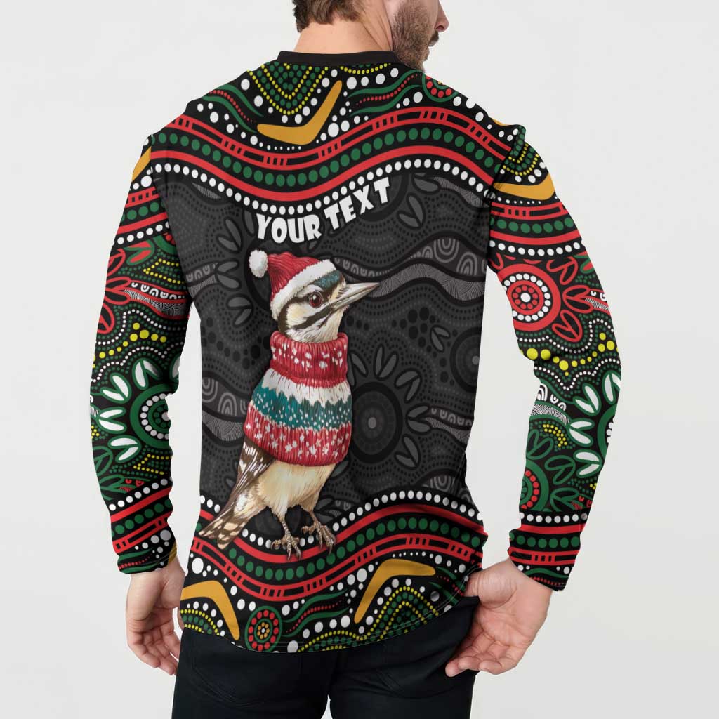 Personalised Australian Woodpecker Christmas Button Sweatshirt - Aussie Hoodie