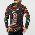 Personalised Australian Woodpecker Christmas Button Sweatshirt - Aussie Hoodie
