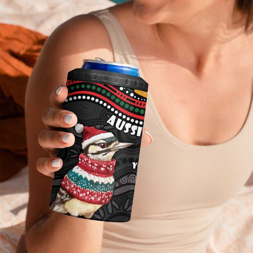 Personalised Australian Woodpecker Christmas 4 in 1 Can Cooler Tumbler - Aussie Hoodie