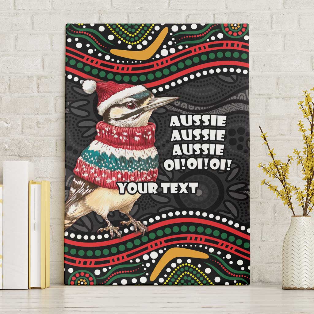 Personalised Australian Woodpecker Christmas Canvas Wall Art - Aussie Hoodie