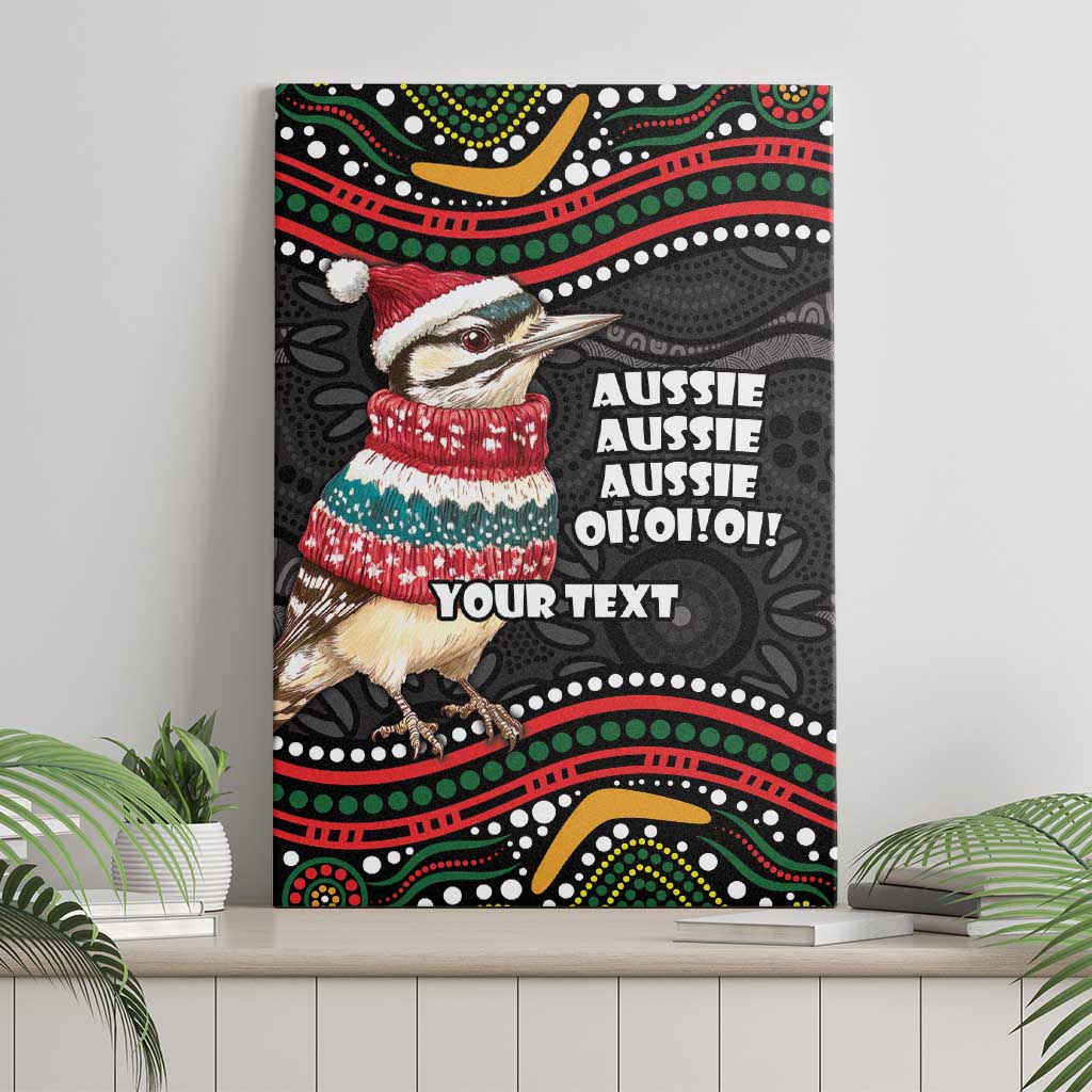 Personalised Australian Woodpecker Christmas Canvas Wall Art - Aussie Hoodie