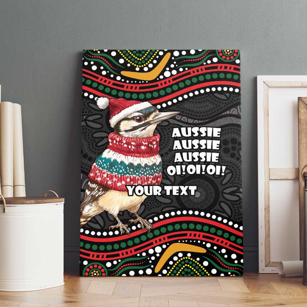 Personalised Australian Woodpecker Christmas Canvas Wall Art - Aussie Hoodie
