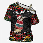 Personalised Australian Woodpecker Christmas Cross Shoulder Shirt - Aussie Hoodie