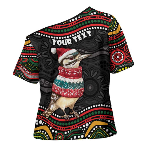 Personalised Australian Woodpecker Christmas Cross Shoulder Shirt - Aussie Hoodie