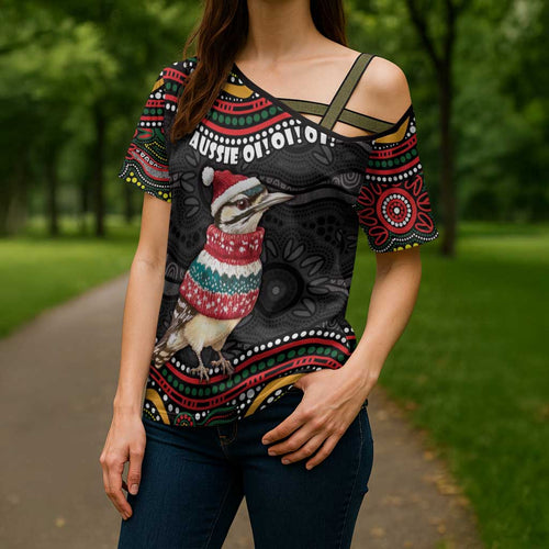 Personalised Australian Woodpecker Christmas Cross Shoulder Shirt - Aussie Hoodie