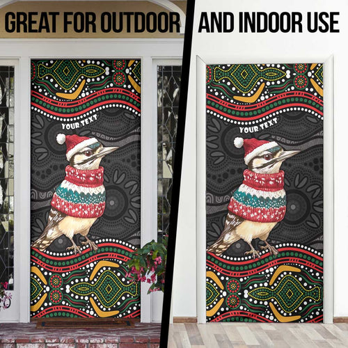 Personalised Australian Woodpecker Christmas Door Cover - Aussie Hoodie