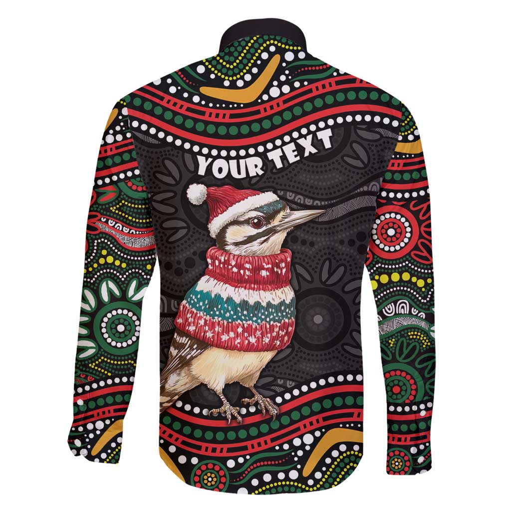Personalised Australian Woodpecker Christmas Family Matching Long Sleeve Bodycon Dress and Hawaiian Shirt - Aussie Hoodie