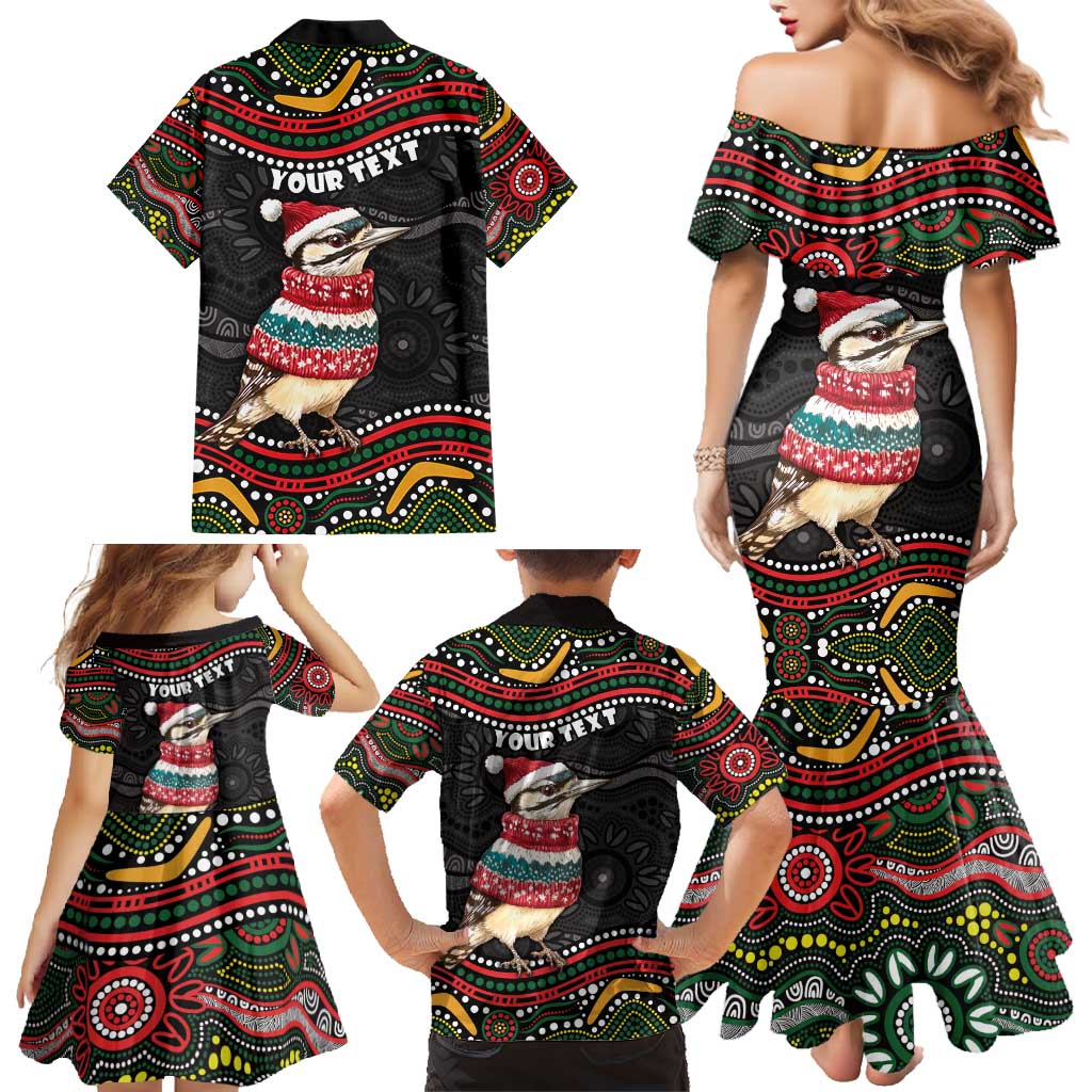 Personalised Australian Woodpecker Christmas Family Matching Mermaid Dress and Hawaiian Shirt - Aussie Hoodie