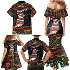 Personalised Australian Woodpecker Christmas Family Matching Mermaid Dress and Hawaiian Shirt - Aussie Hoodie