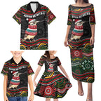 Personalised Australian Woodpecker Christmas Family Matching Puletasi and Hawaiian Shirt - Aussie Hoodie