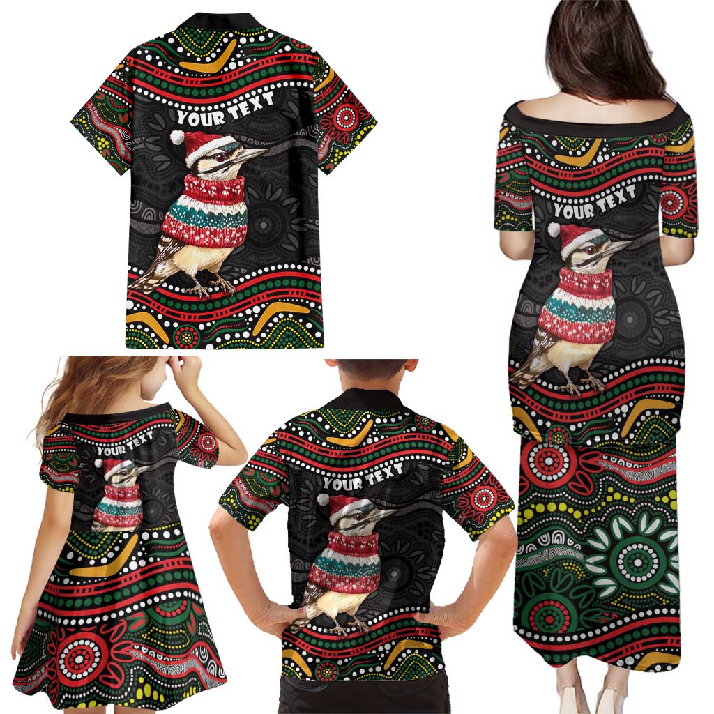 Personalised Australian Woodpecker Christmas Family Matching Puletasi and Hawaiian Shirt - Aussie Hoodie