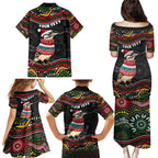 Personalised Australian Woodpecker Christmas Family Matching Puletasi and Hawaiian Shirt - Aussie Hoodie