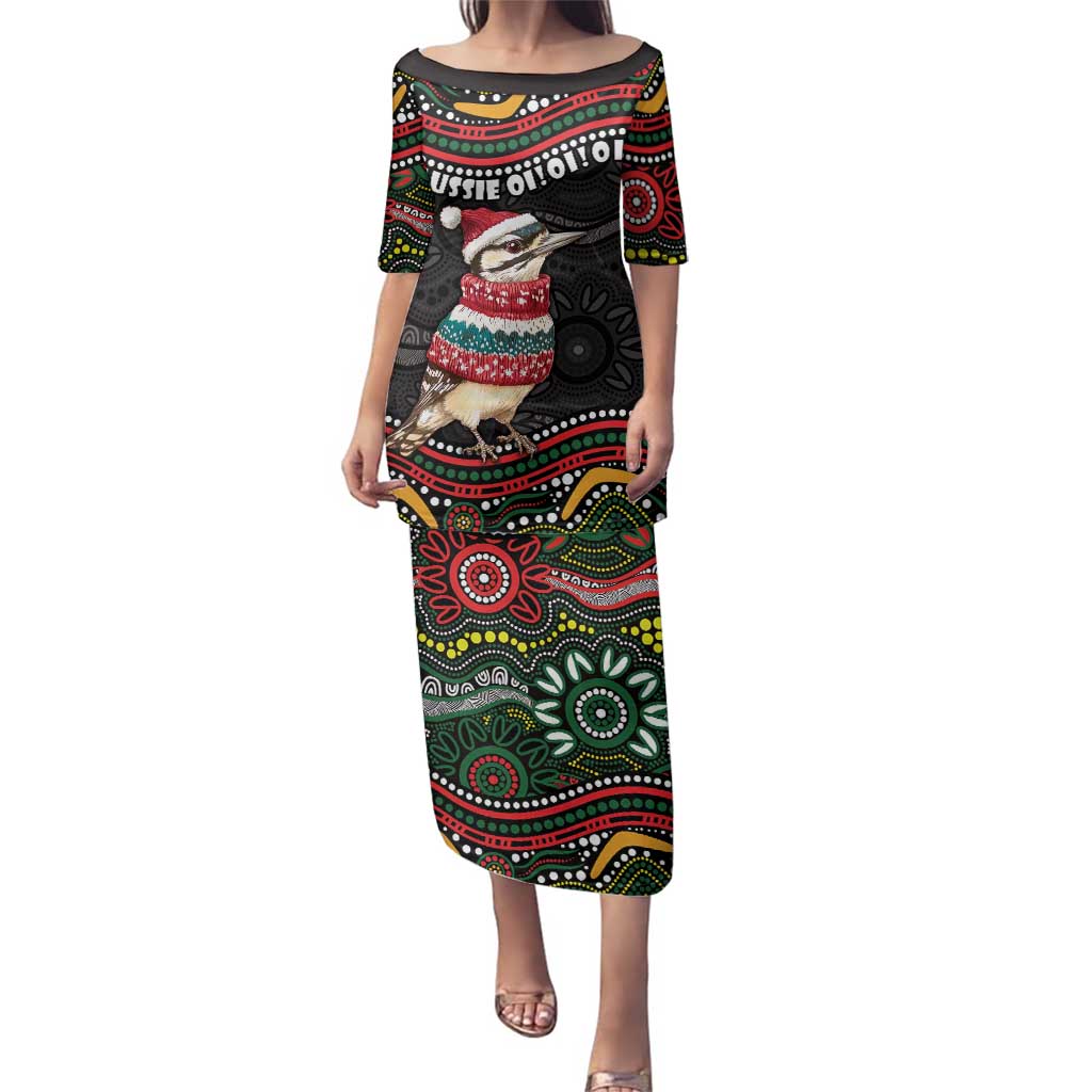 Personalised Australian Woodpecker Christmas Family Matching Puletasi and Hawaiian Shirt - Aussie Hoodie