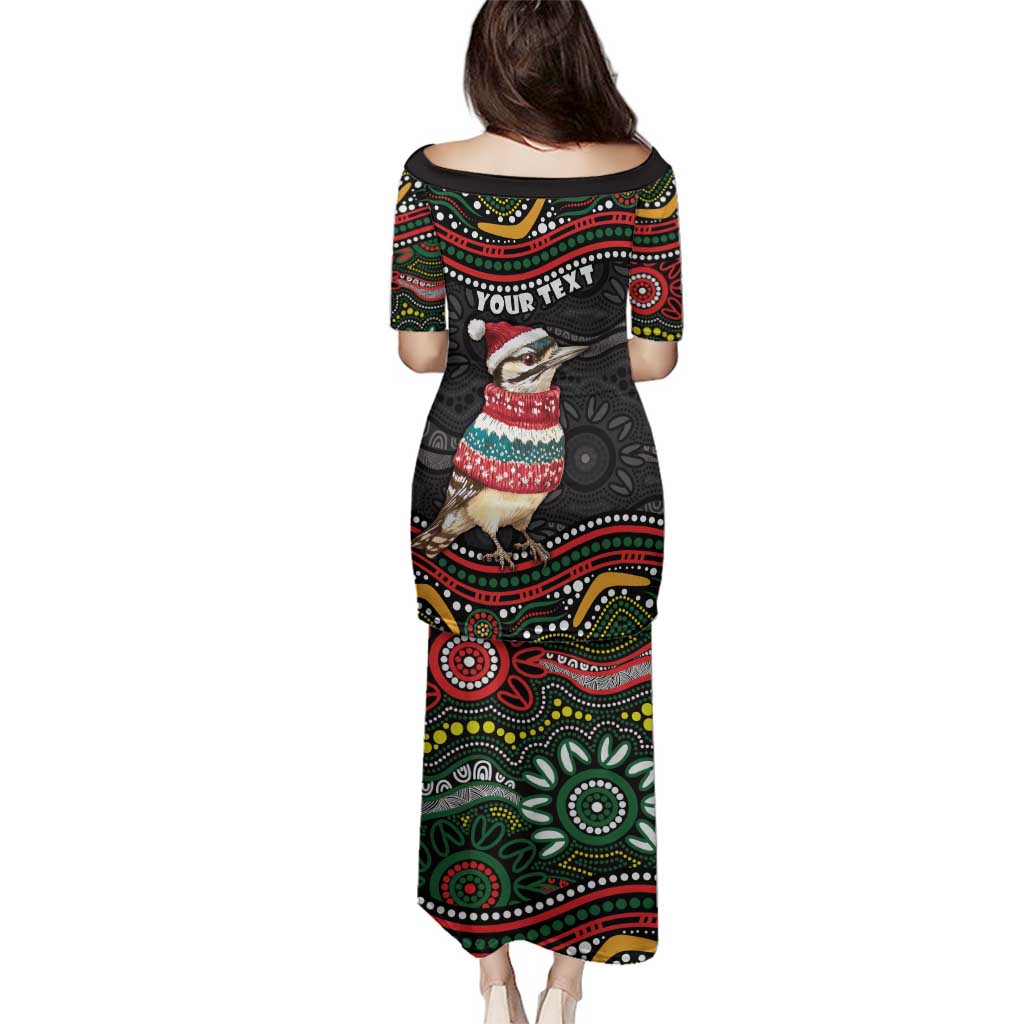 Personalised Australian Woodpecker Christmas Family Matching Puletasi and Hawaiian Shirt - Aussie Hoodie